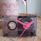 Personalized Cassette Tape Desk Clock, 1980s, customized gift