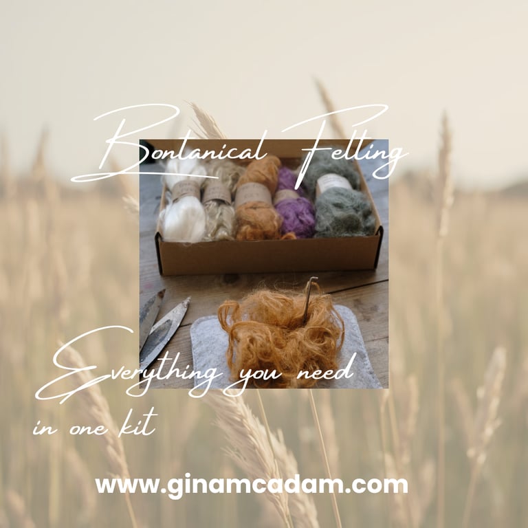 Plant Fibre Felting Kit. Beginners friendly!