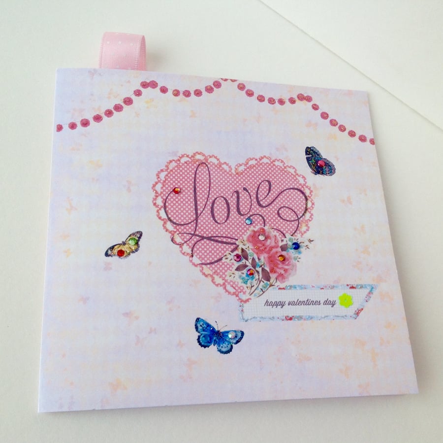 Valentine's Day Card,Handmade Valentine Card,Can Be Personalised