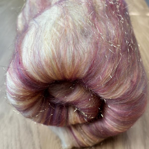 Art Batt for Spinning and Felting, Colour: 'Sunset Beach'