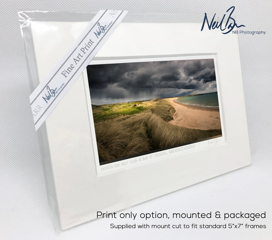 Cruden Bay Golf Club & Bay of Cruden - A6 (7" x 5") Unframed Print
