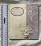 Handmade Vintage Floral Notebook - Lavender & Cream Tea Dyed Pages - Image 4