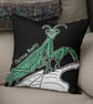 Preying Mantis - Illustrated Insect Cushion - Image 1