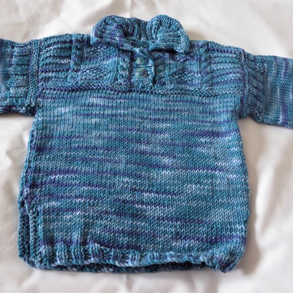 Hand Knitted Baby Sweater 20" Chest, Baby Jumper