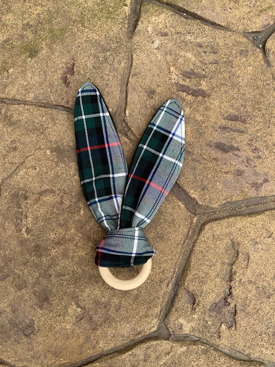 MacKenzie Dress Tartan Bunny Ears Teether