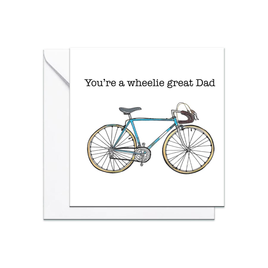 Fathers day card, really great dad card for a cyclist