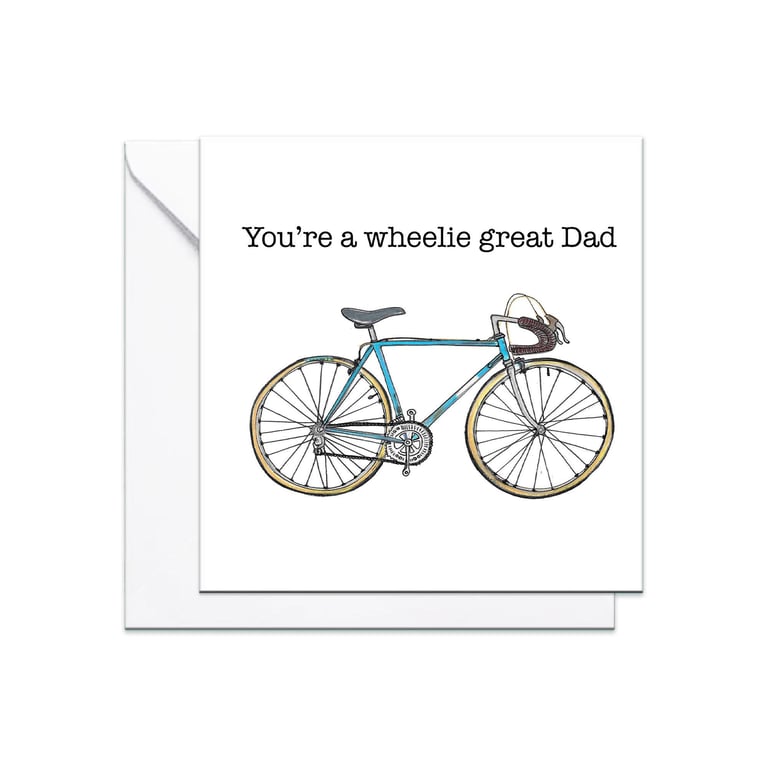 Fathers day card, really great dad card for a cyclist