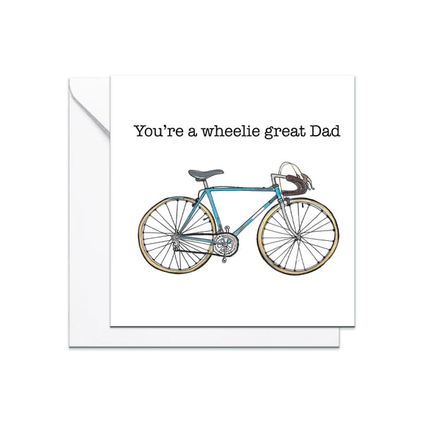 Fathers day card, really great dad card for a cyclist