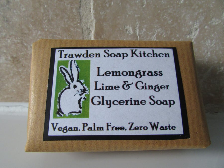 Lemongrass, Lime ang Ginger Aromatherapy Soap - Palm Free