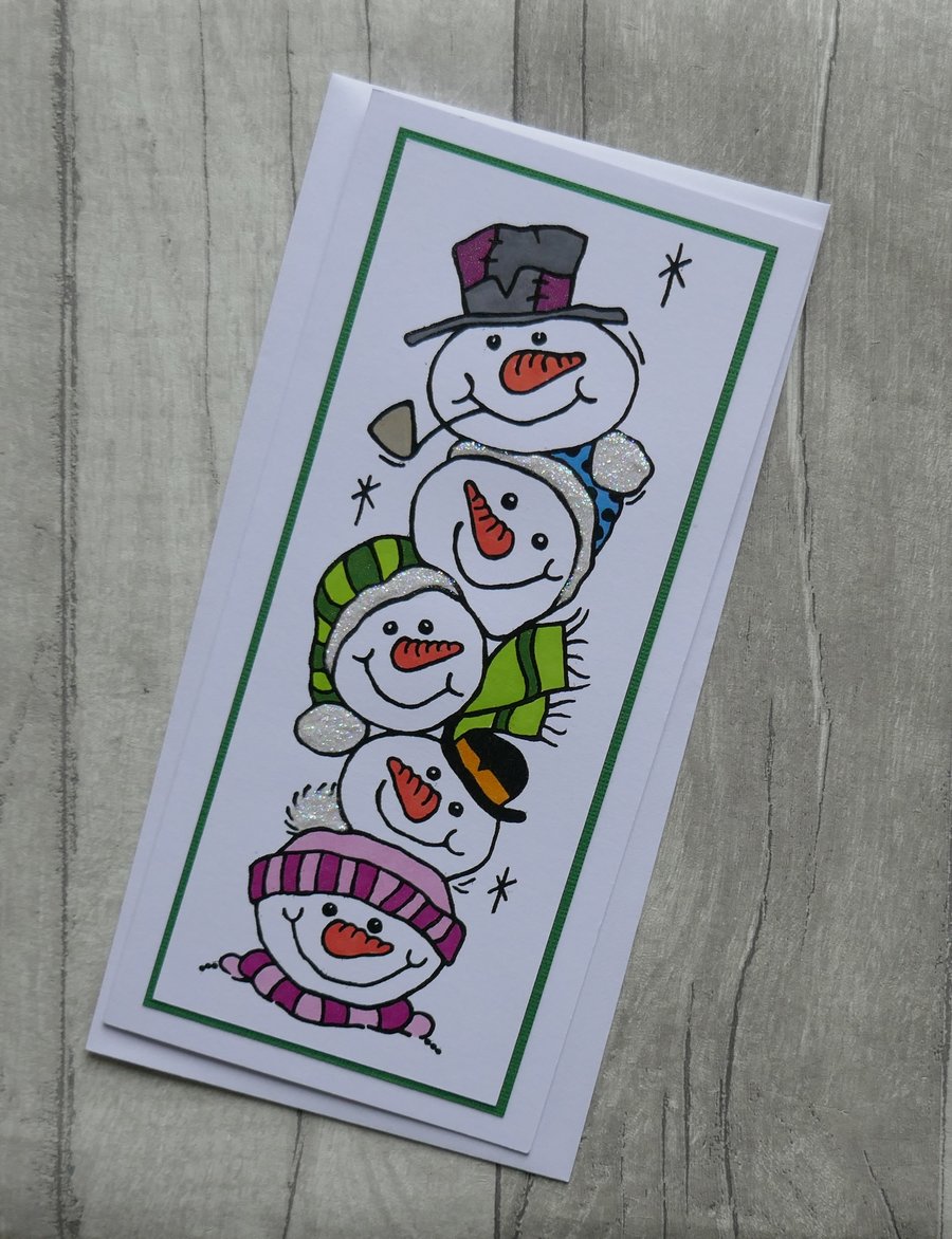 Snowmen Snow Buddies - Christmas Card