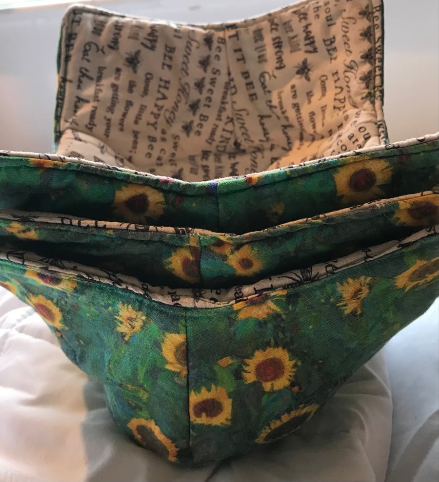 Set of 4 Sunflower Bowl Cosies