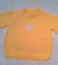 Hand Knitted Baby's Jumper with Heart Motif, Baby Shower Gift, Baby Gift - Image 2