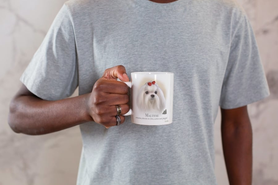 Maltese Design  Mug ,coffee mug ,dog design. Free P&P