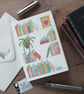 Bookshelf Blank Greetings Card - Image 3