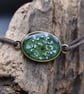 Adjustable Resin Bracelet with Pressed Cow Parsley Flower, Waxed Cotton Cord