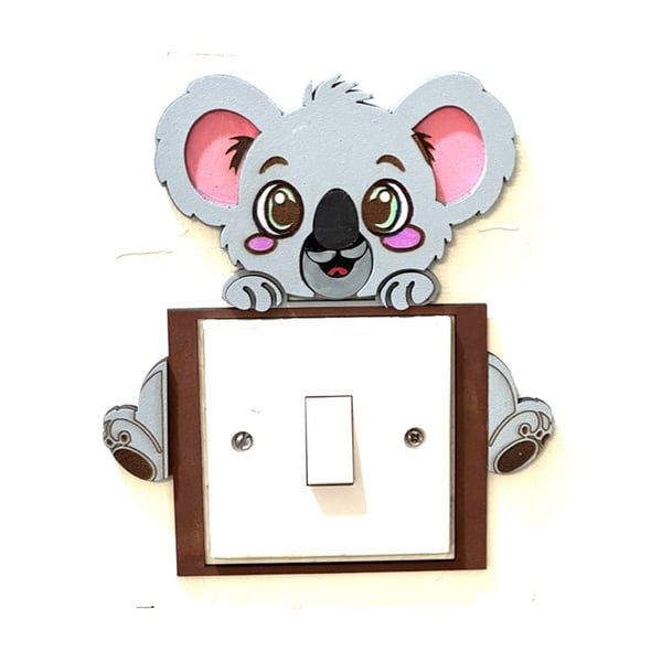 Koala Kids Bedroom Light Switch Surround Decor