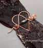 Copper brooch for knitted Shawl and Sweater, black agate shawl pin - Image 2
