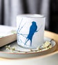 Delicate Swallow Cyanotype Tea light Holder, garden birds - Image 1