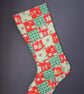 Patchwork stocking made from Liberty Christmas fabrics - Image 3