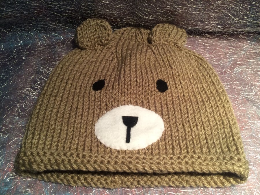 Cute Knitted Bear Hat