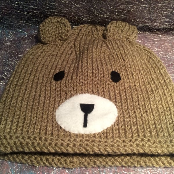 Cute Knitted Bear Hat