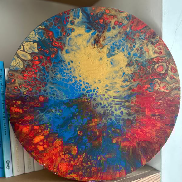 Fluid art on 30cm canvas 