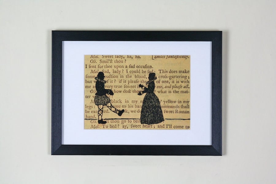 Classic Literature - Shakespeare's Twelfth Night Framed Large Embroidery