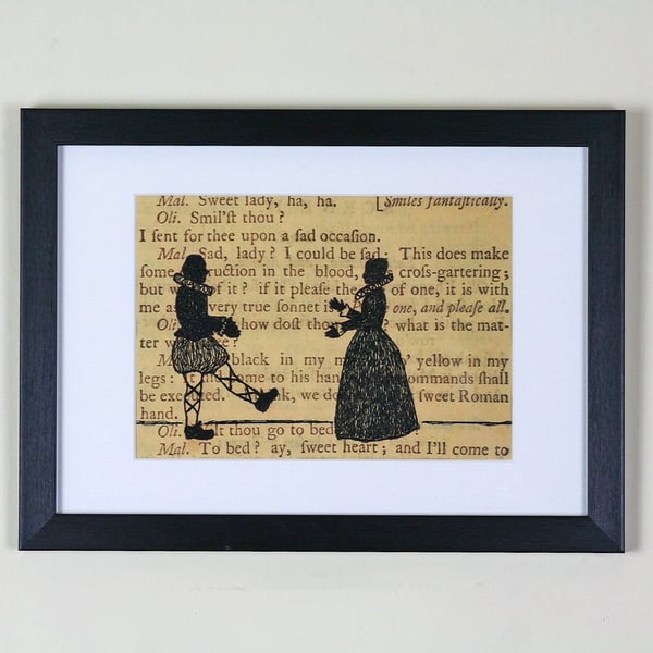Classic Literature - Shakespeare's Twelfth Night Framed Large Embroidery