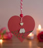 Sea Glass Lovebirds Heart, Handmade Wedding & Engagement Keepsake, Romantic Gift - Image 3