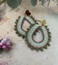 Teardrop beaded dangle earrings, hoop, teenage girl gift, mum, girlfriend, boho  - Image 4