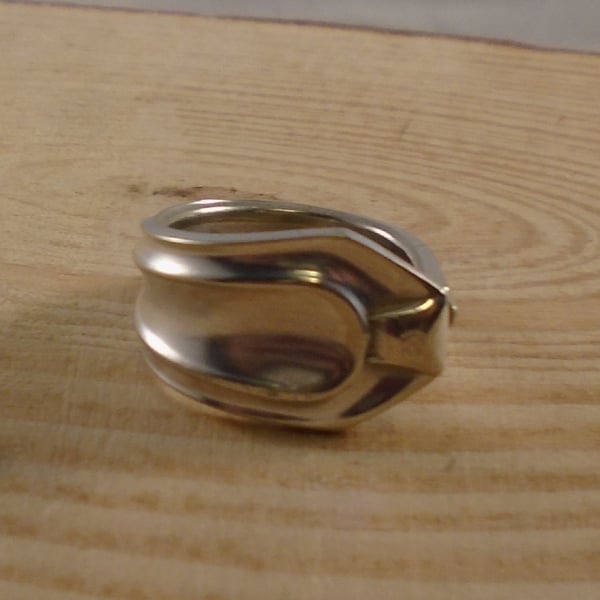 Upcycled Silver Plated Grecian Spoon Handle Ring SPR082119