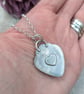 Sterling Silver Pink Surfite Heart Necklace - JBJ7014 - Image 2