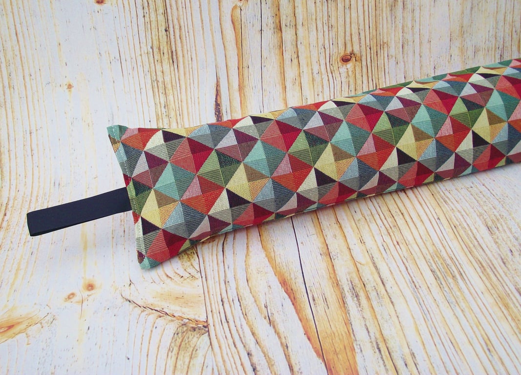 Draught Excluder 1.9kg Aztec Multi Coloured fabric heavy weight 