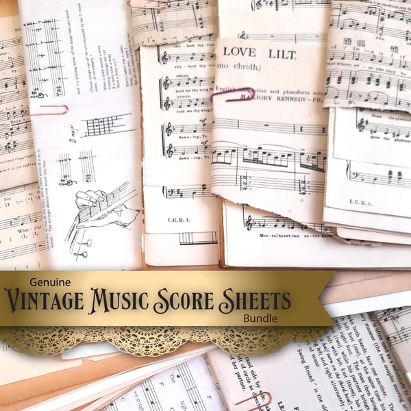Old Vintage Music Sheet Pages