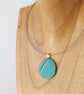 Round Glass Pebble Pendant and Choker - Image 4