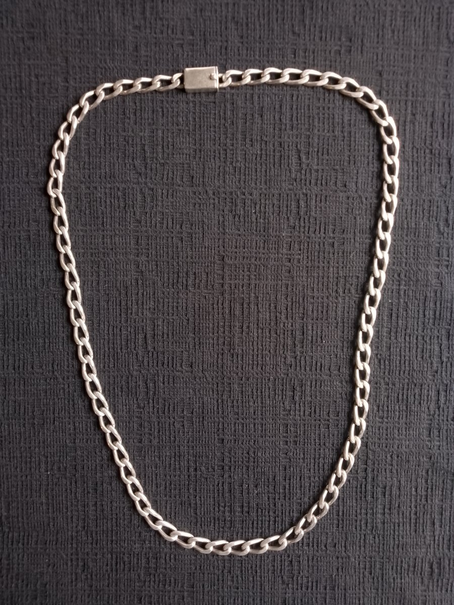 Handmade Sterling Silver Curb Chain Necklace