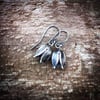 Sterling silver earrings - sterling silver flower earrings 