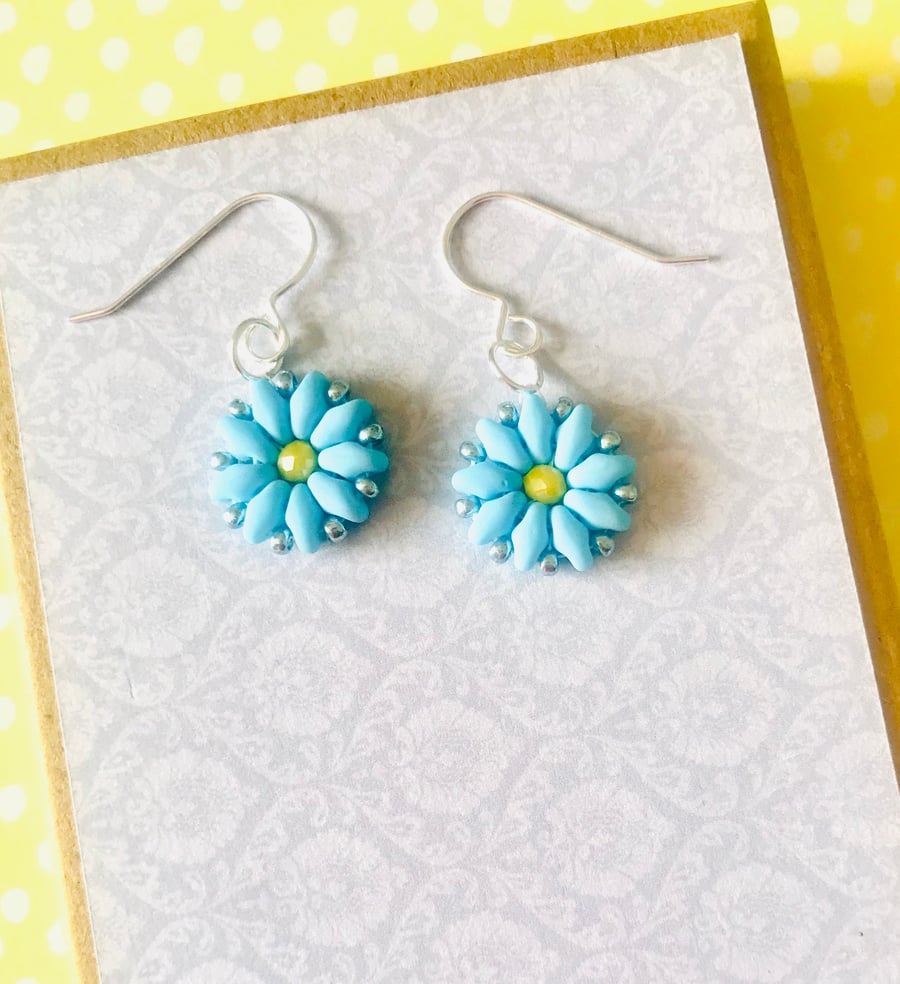 Sterling Silver Flower Earrings