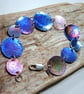  Handmade Coloured Titanium Disc and Sterling Silver Bracelet - UK Free Post - Image 4
