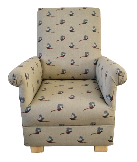 Children's Armchair Sophie Allport Pheasants Fabric Kids Chair Birds Nursery 