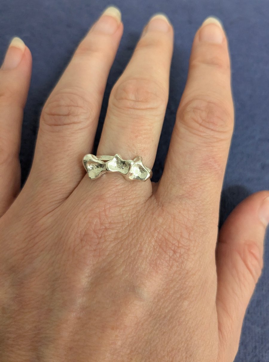 Sterling Silver Organic Nugget Ring