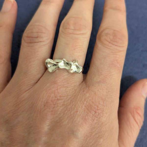 Sterling Silver Organic Nugget Ring