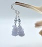 Blue Lace Agate & Crystal Earrings, Birthday, Thank You, Jewellery Gifts for Her - Image 2