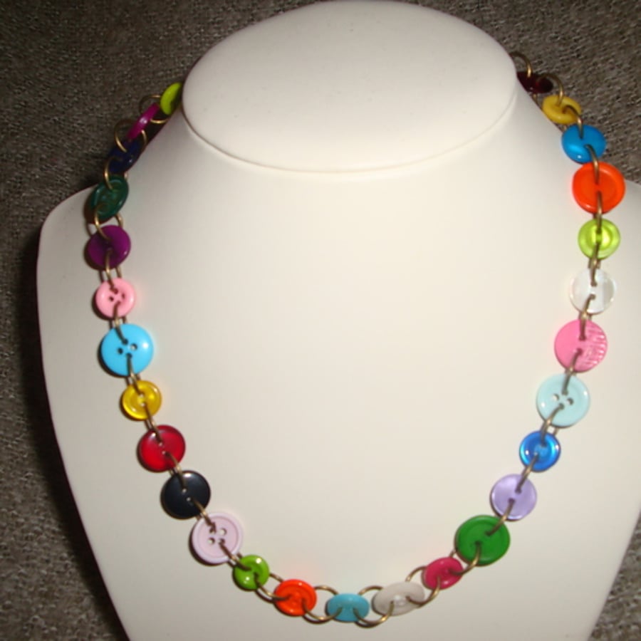 SOLD - 22 inch button necklace