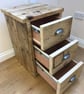 Bedside Table - 3 Drawer Office Storage Unit - Using Reclaimed Wooden Scaffold B - Image 4