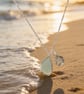 Ocean Silver Sea Glass Sand Dollar Charm  - Image 3