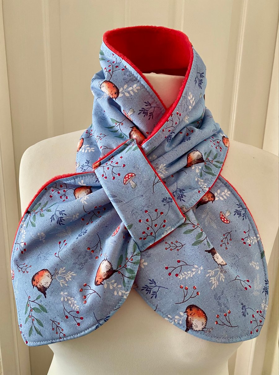 Neck warmer Scarf - neck gaiter - cowl - snood - Fleece Lined - Adult size 