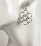 Sterling Silver Flower Chainmaille Earrings - Image 2