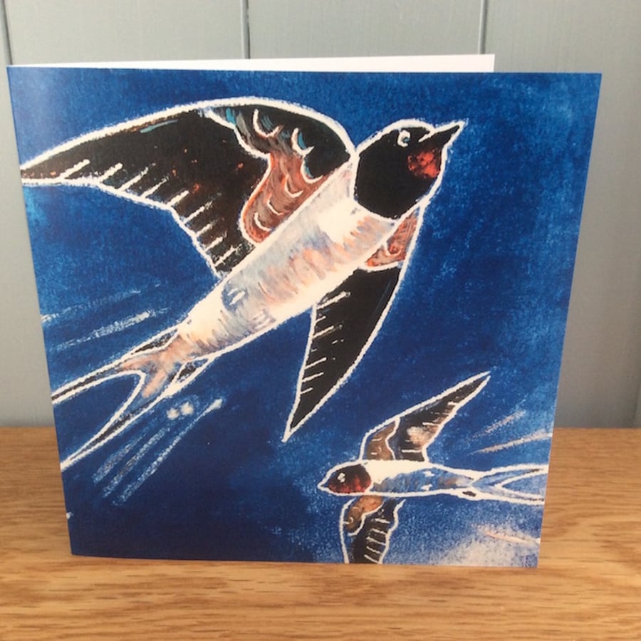 The Swallows of Summer - charity greeting card 
