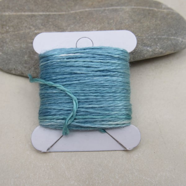 15m Natural Dye Indigo Blue Pure Silk Embroidery Thread